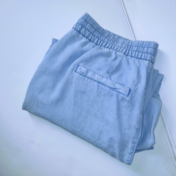 GAP Pantalones vaqeros de mezclilla de cintura elastica con cordon - Picture 3 of 9